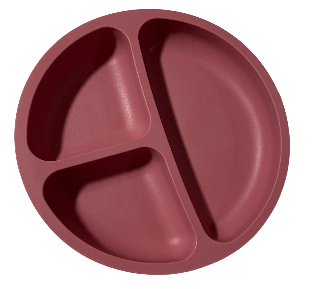 Тарілка силіконова на присосках із роздільником для їжі (96599)