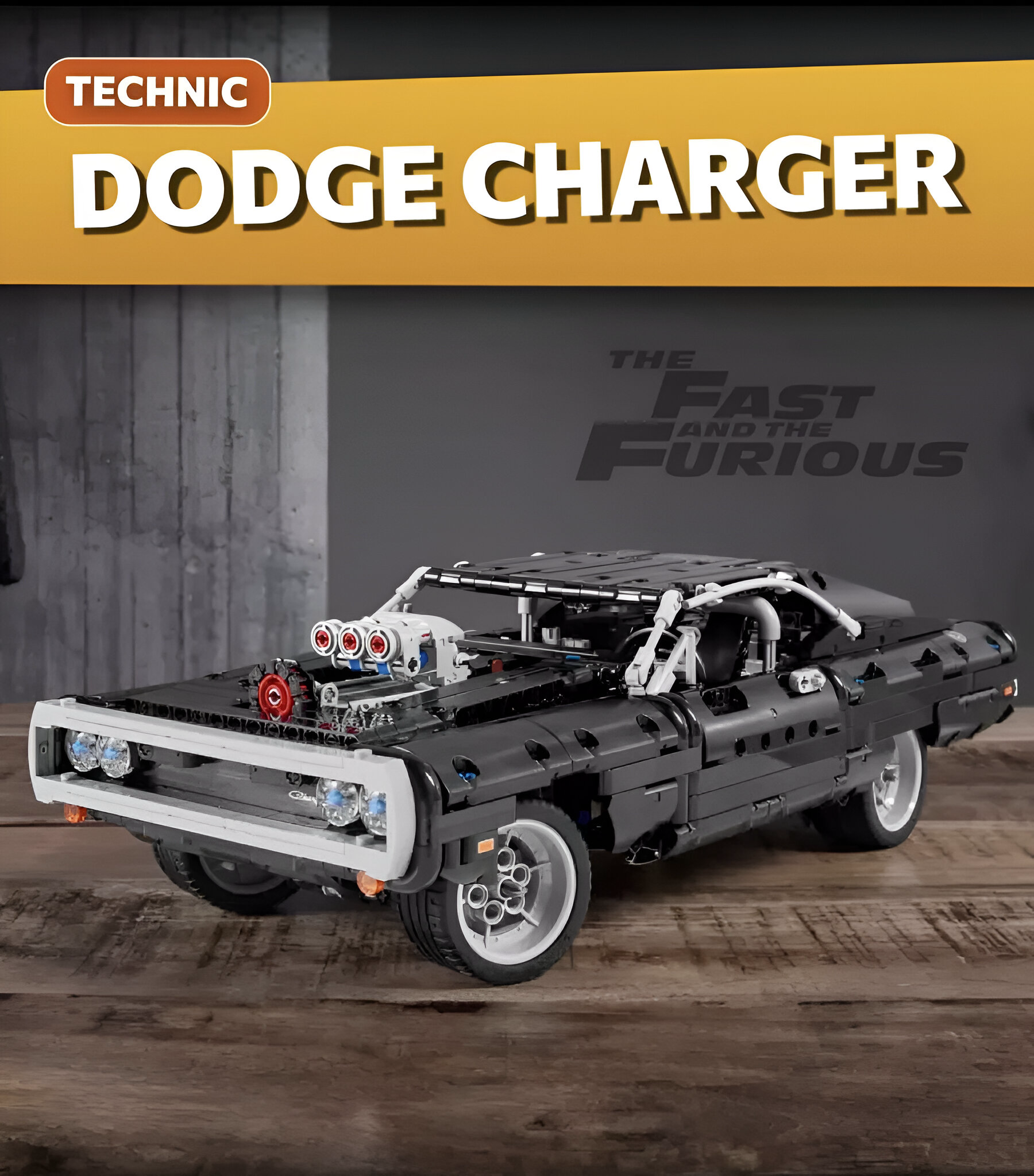 Конструктор Technic Dodge Charger Доминика Торетто 1077 деталей (42111) - фото 11