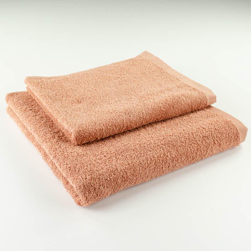 Набор махровых полотенец GM Textile 400 г/м2 50х90 см/70х140 см 2 шт. Темно-бежевый (400k140i90-dbeg)