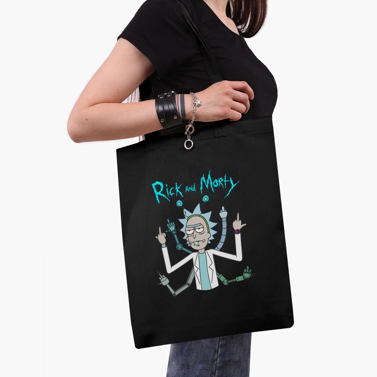 Эко сумка шоппер Rick Sanchez Rick and Morty 41x35 см Черный (9227-2948-BKZ)