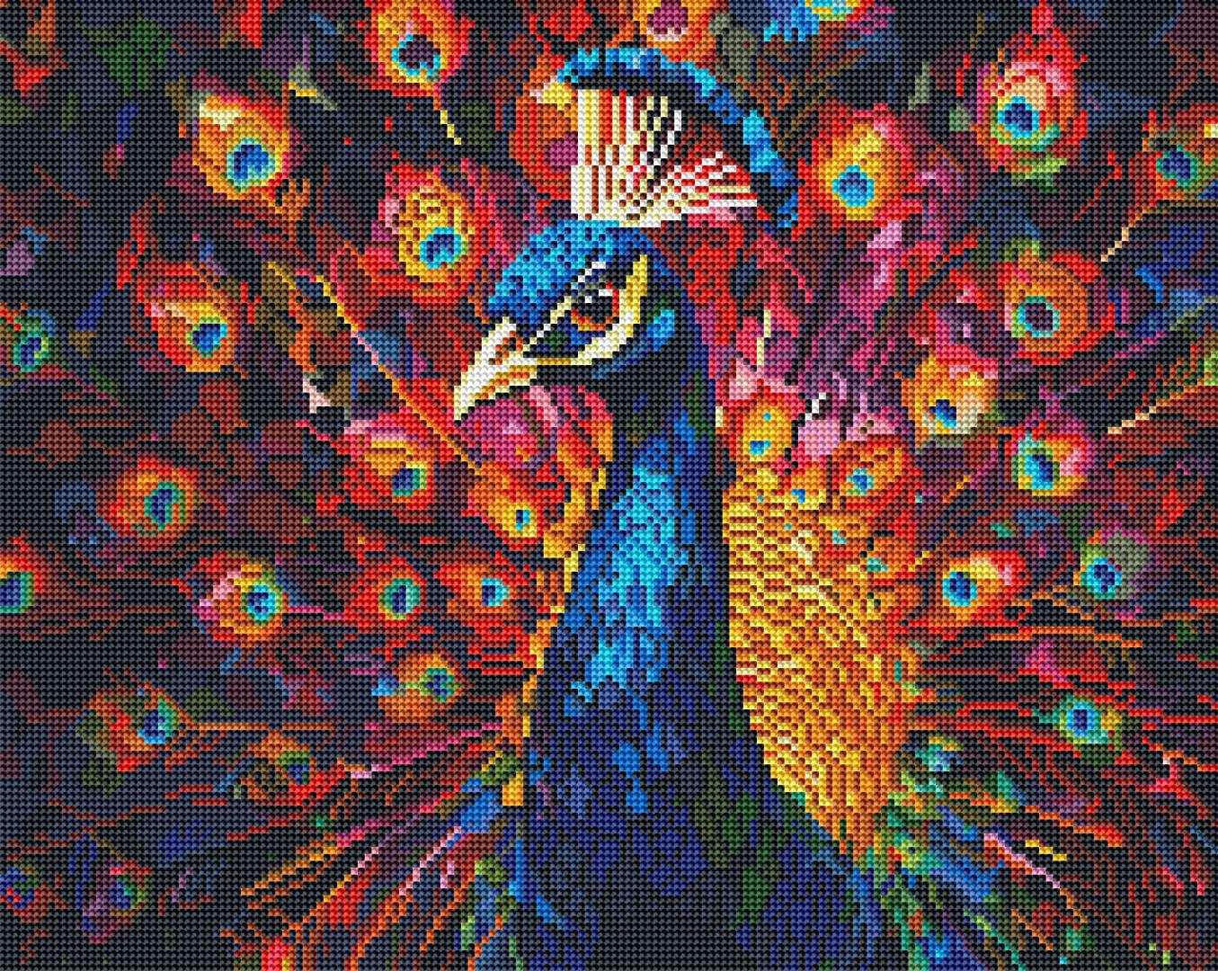 Алмазная мозаика Brushme Павлин 40x50 см (DBS54011)