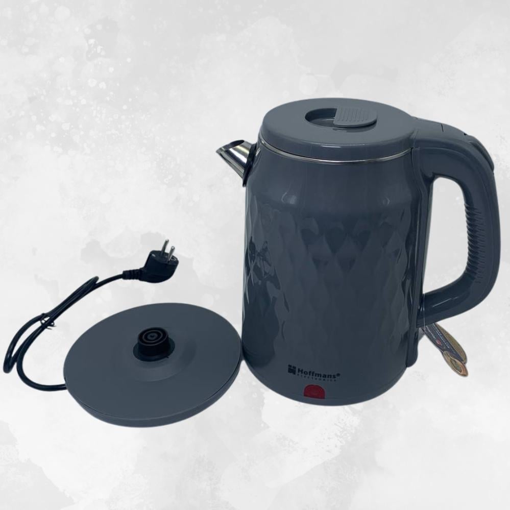 Електрочайник Hoffmans Electronics HM-2542 2000W 2,5 л Сірий (120.1873.2) - фото 3 Електрочайник Hoffmans Electronics HM-2542 2000W 2,5 л Сірий (120.1873.2) - фото 3