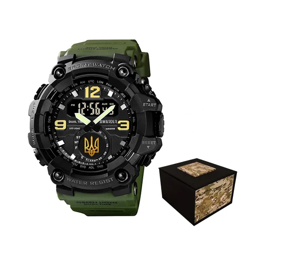 Наручные часы Awarder 004AGUAGD Трезубец золото с коробкой Зеленый