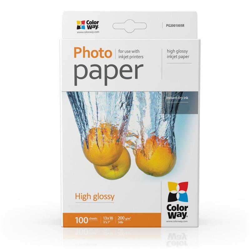 Фотобумага ColorWay глянцевая 200 г/м2 100 листов 13х18 см (PG2001005R)