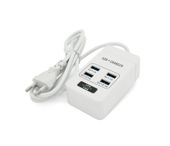 Удлинитель сетевой VOLTRONIC ТВ-Т05 4 USB 220V 2,1A 1,5 м White (ТВ-Т05-White)