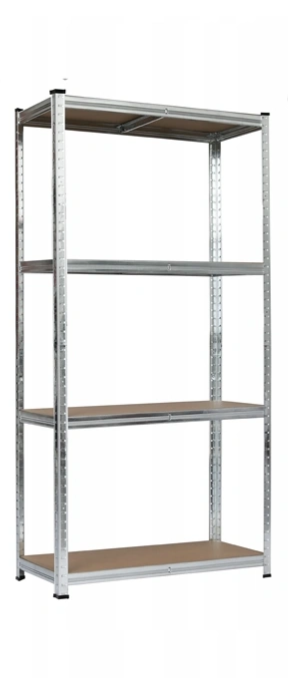 Стеллаж LEOBRO из стали 180х90х30 см 200кг/полка 5 полок МДФ Серебристый (LBR1051)
