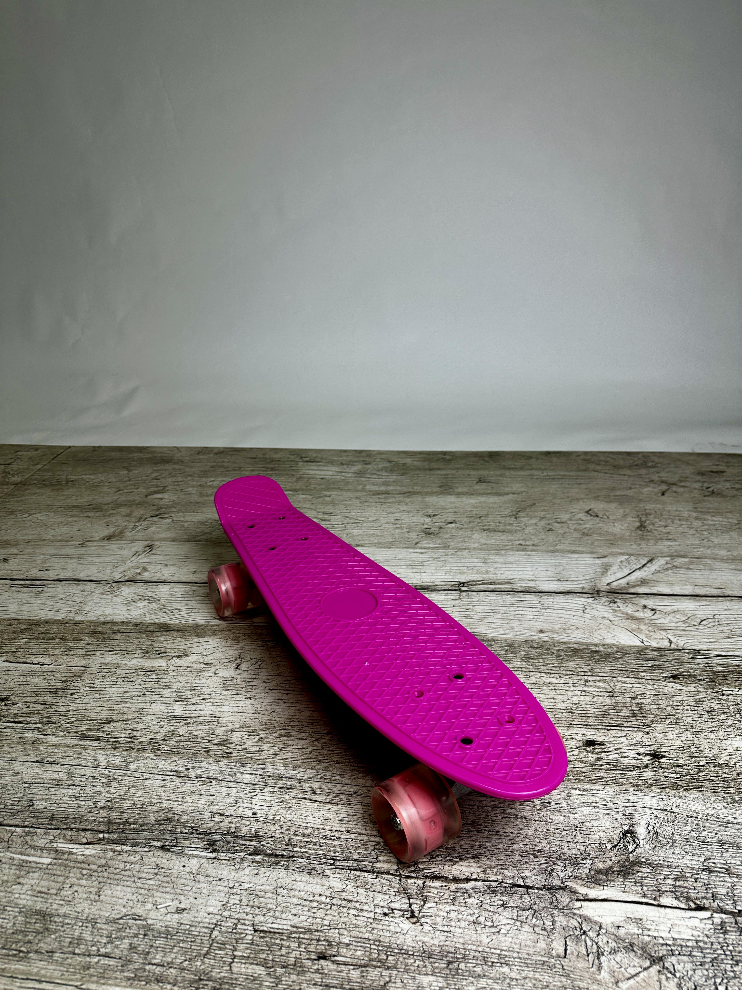 Скейтборд 696 Toys Penny Board Maraton з колесами які світяться 55 см Рожевий (08808) - фото 5