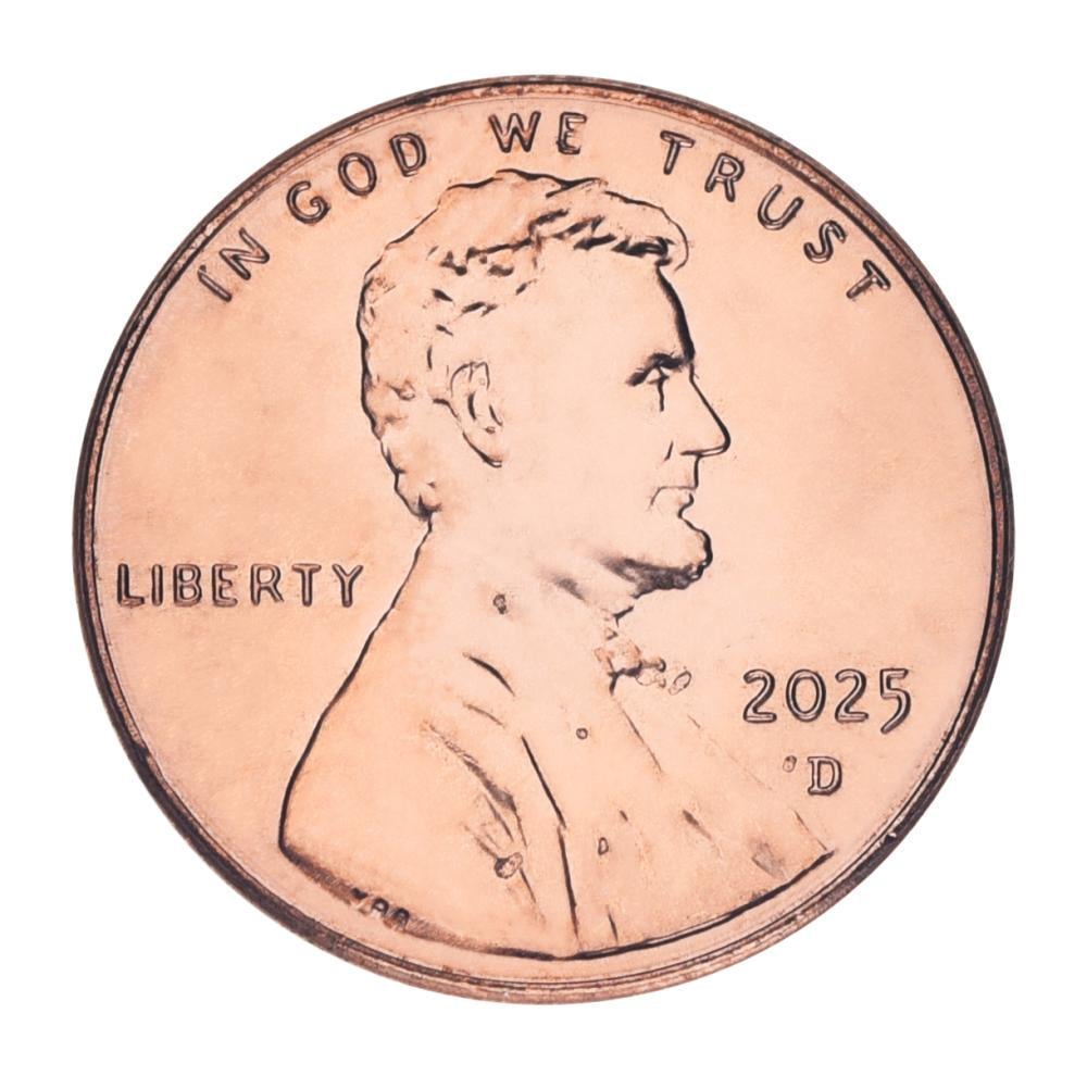 Коллекционная монета США 1 цент 2025 D AU-UNC Авраам Линкольн (М25487)
