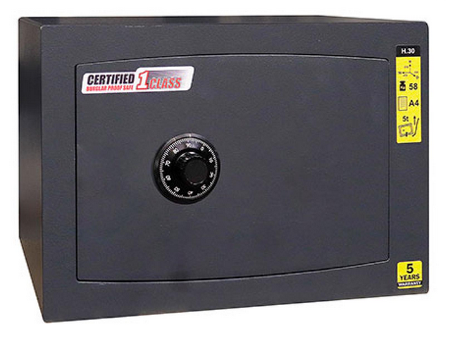 Сейф взломостойкий Griffon H.30.С с полкой (2-12-H.30.С DARK GREY)