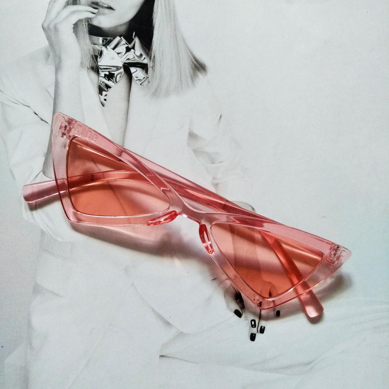 Очки детские треугольные стильные солнцезащитные Розовый