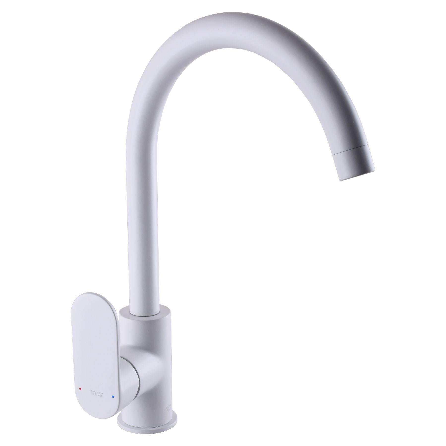 Змішувач для кухні TOPAZ BARTS TB 07403-H36-W 000020804 одноважільний Білий (108452)