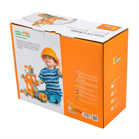 Ігровий набір Viga Toys Підйомний кран та самоскид (18181) - фото 6 Ігровий набір Viga Toys Підйомний кран та самоскид (18181) - фото 6