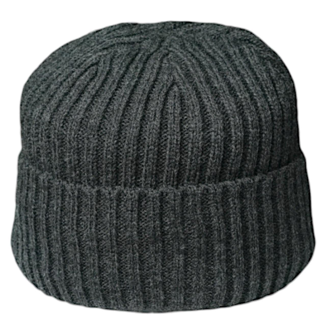 Шапка вязанная с полосой флиса Серый (2386075492)