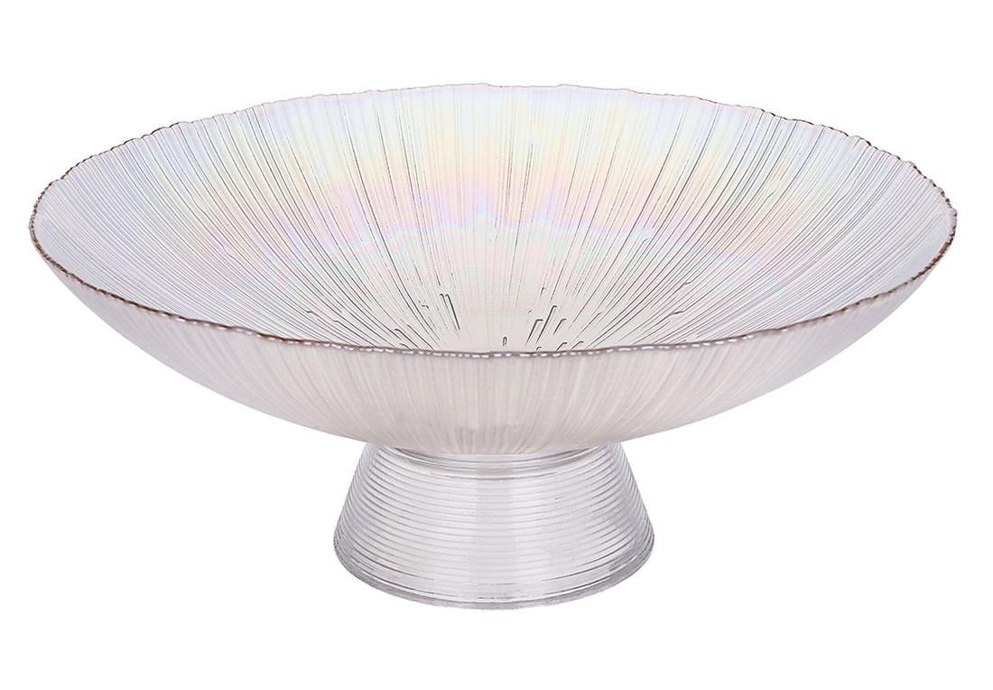 Фруктовница Bona Di Fleur стеклянная на ножке 24,5 см (992-153)