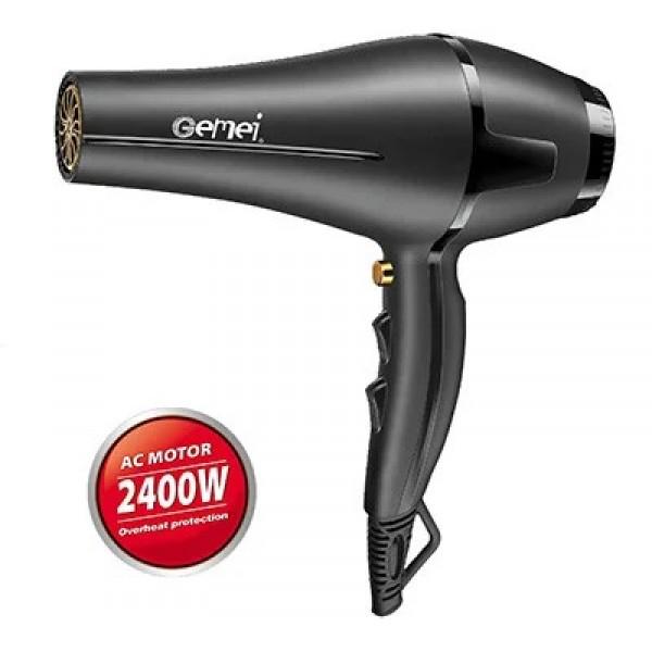 Професійний фен для волосся Gemei GM-1763 Pro 2400W Black