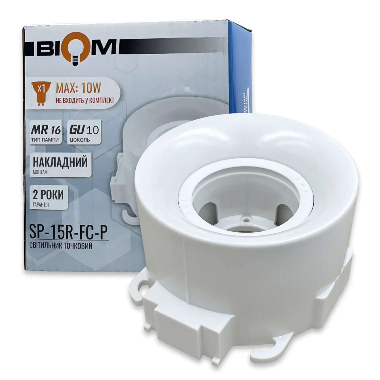Точечный светильник Biom SP-16R-FC-P под led лампу MR16/GU10 без лампы Белый (2796715518)