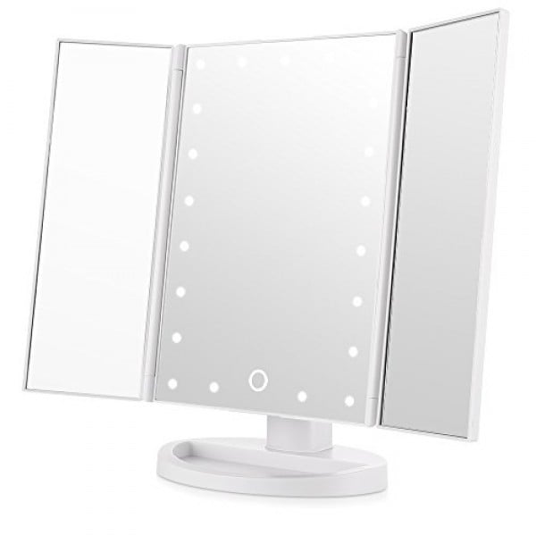 Дзеркало для макіяжу з підсвічуванням 22 Large LED Mirror Білий