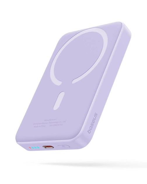 Повербанк Baseus Magnetic Mini Air 10000 mAh 20 W 2в1 QC3.0+PD3.0 с беспроводной зарядкой Qi 15 W Purple (P10059001513-00) - фото 1