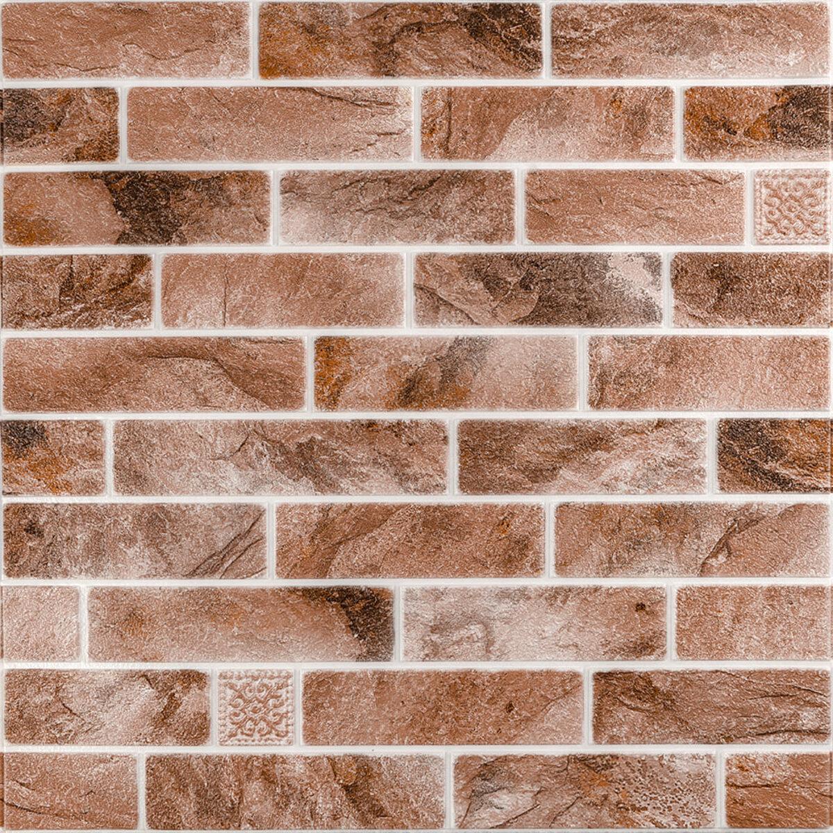 3D-панель стеновая Клинкер 670х680х4 мм Песчано-коричневый (SW-00002004)