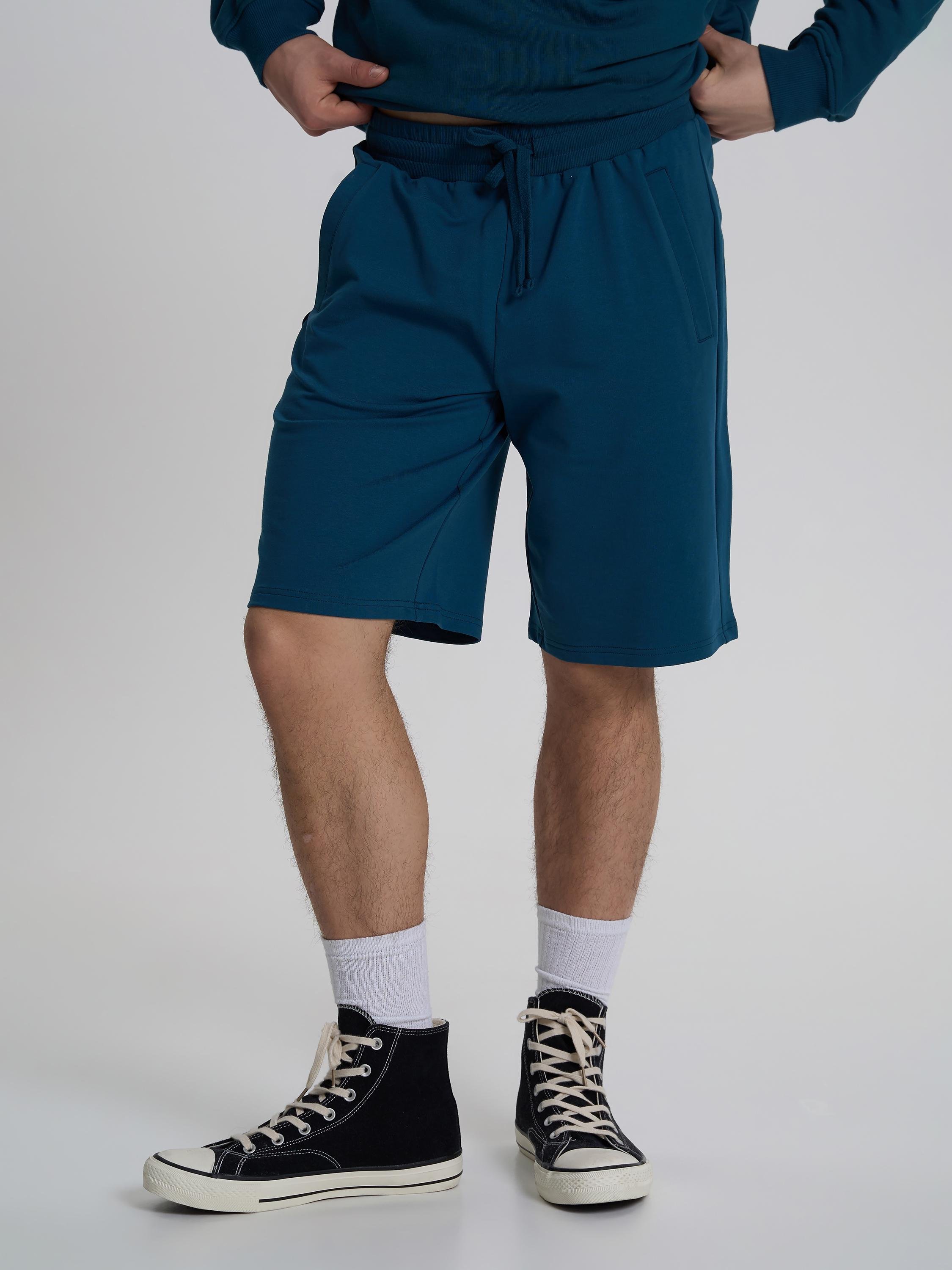 Шорты мужские однотонные ROZA 200242 M Сине-зеленый (4824005726750)