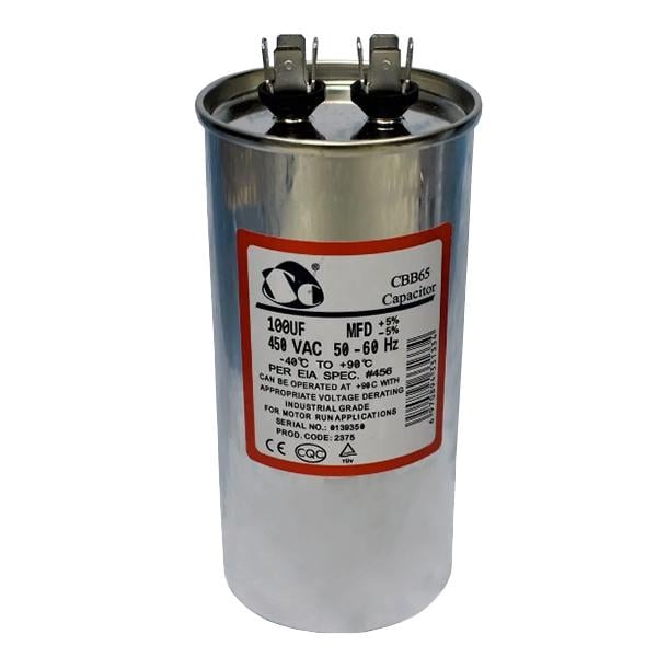 Конденсатор CBB65 VDH 100uF 450V
