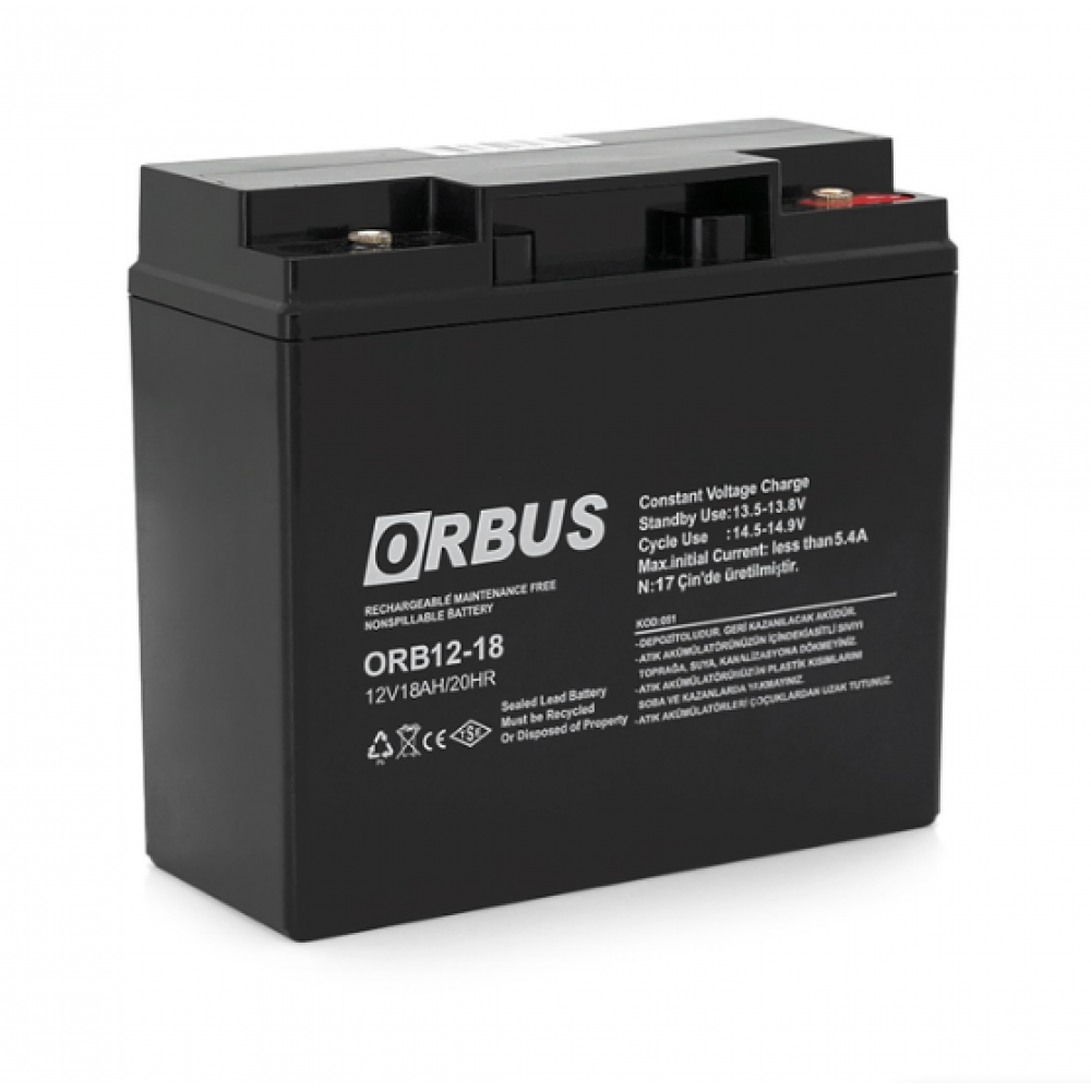 Аккумуляторная батарея ORBUS OR1218 AGM 12V 18 Ah