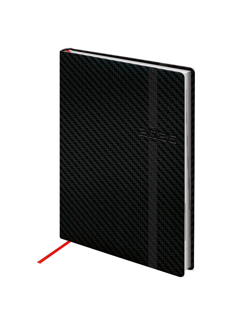 Офисный ежедневник А5 Brunnen 2026 Стандарт Soft Carbon Черный (73-795 31906)