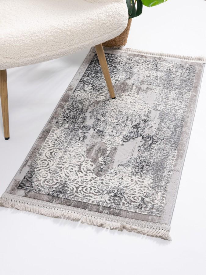 Килимок в спальню Levado 03710a 60х110 см Сірий