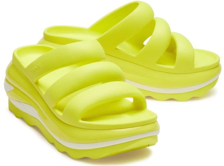Шльопанці жіночі Crocs Mega Crush Triple Strap Acidity р. 41-42 Лимонний (27465)