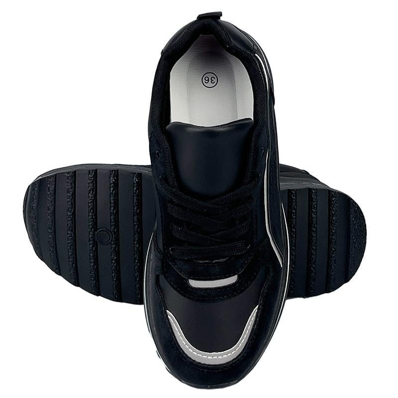 Кроссовки женские комбинированные 50813-1 p. 38 24 см Черный