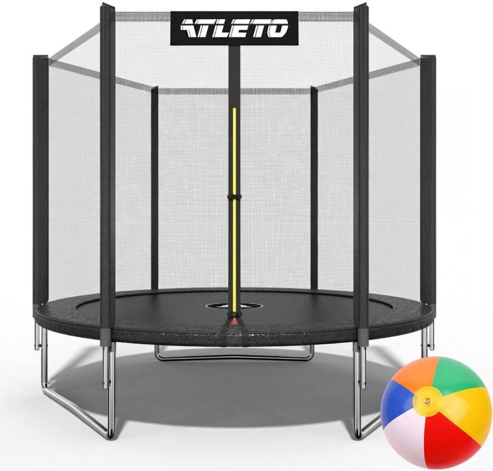 Батут детский Atleto с сеткой 183 см Черный (4975)