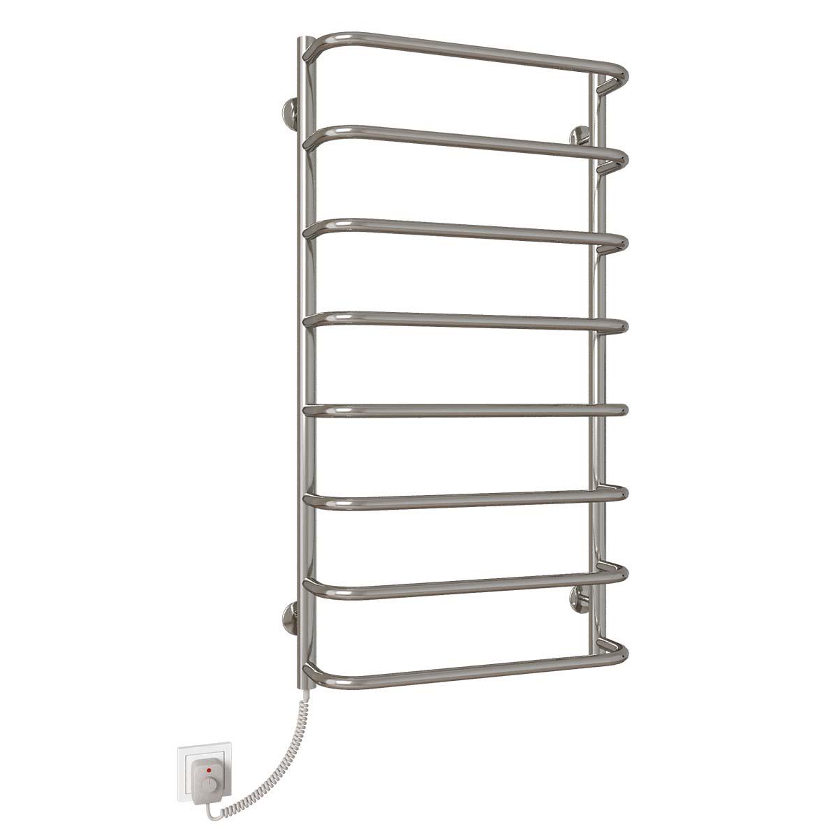 Полотенцесушитель электрический Deffi Стандарт П8 EF16 левое подключение нержавеющая сталь 500х1000 мм Хром (C.SS.100.50.8.E.C.L.5)