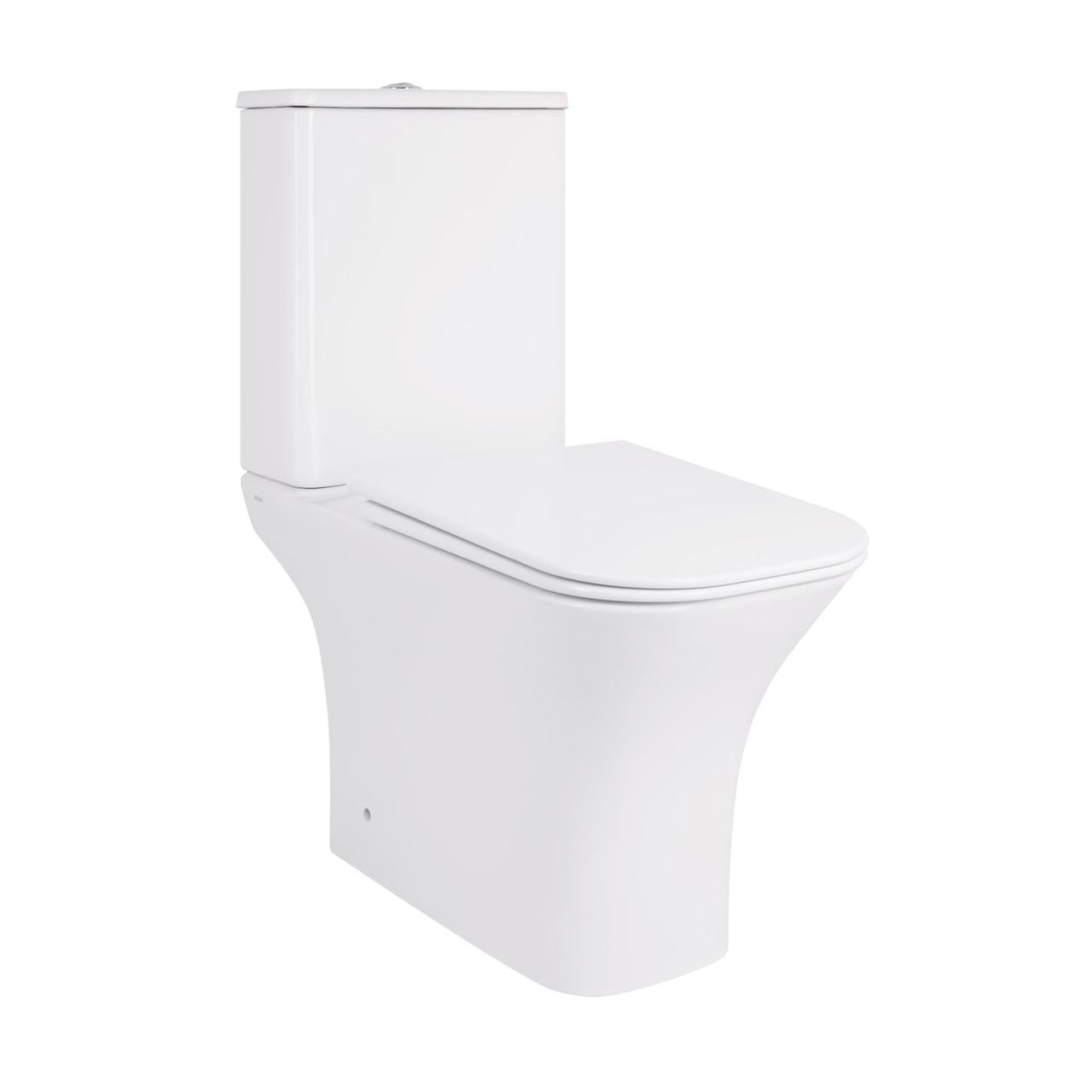 Унитаз-компакт Qtap Presto Quadro безобедочный с сиденьем Soft-close QT24221215AW