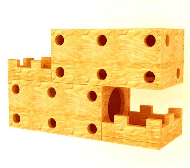 Будиночок для шиншили з дерева Фіксіль Каррі (ДДШ-005603) Будиночок для шиншили з дерева Фіксіль Каррі (ДДШ-005603)