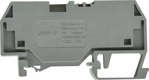 Клемма пружинная наборная АСКО-Укрем JHN1-6 41А 6 мм2 х 75х8х32,5 мм Серый (A0130010058)