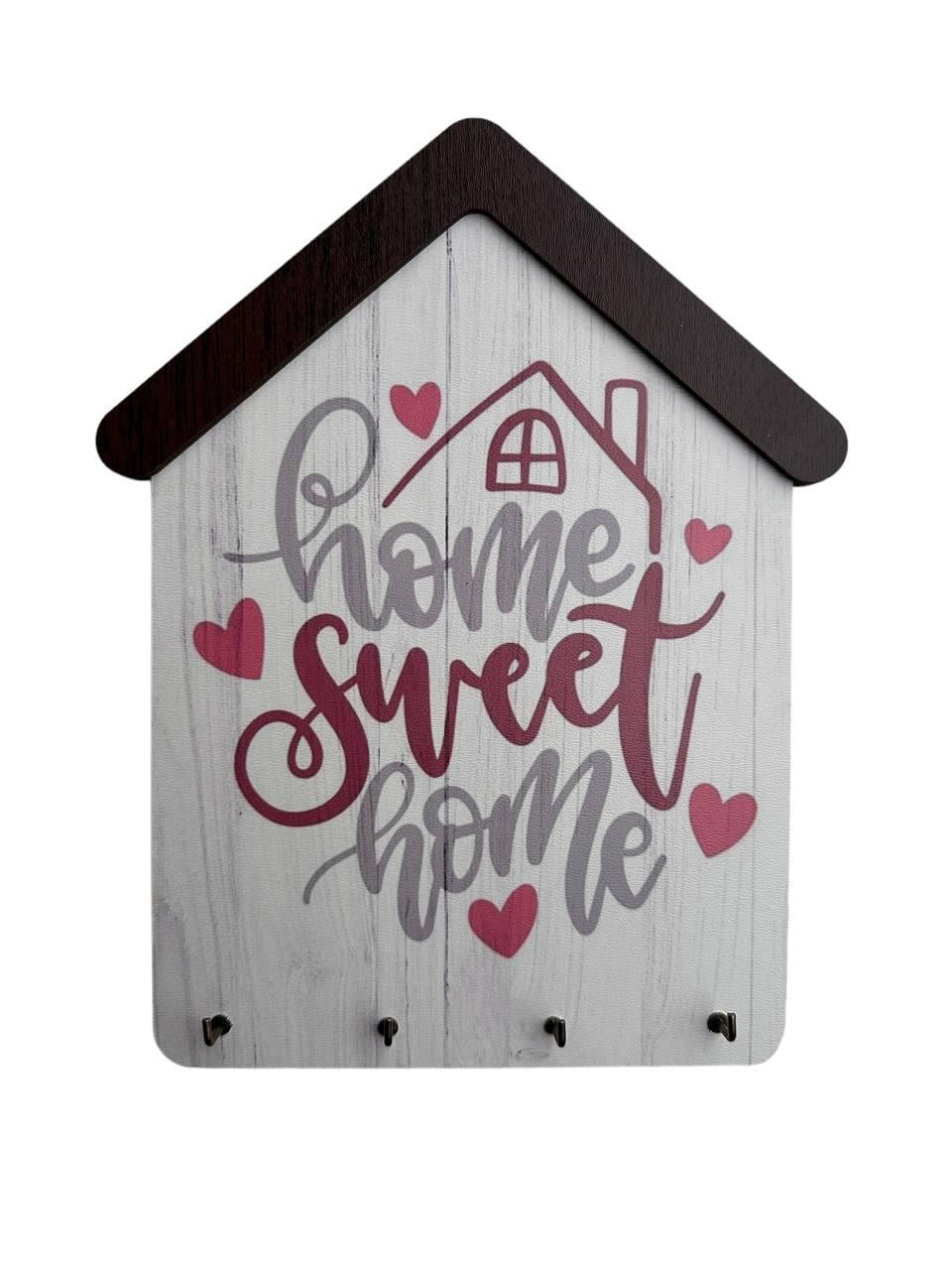 Ключница деревянная на стену Home sweet Home 23x18 см (2129866604)
