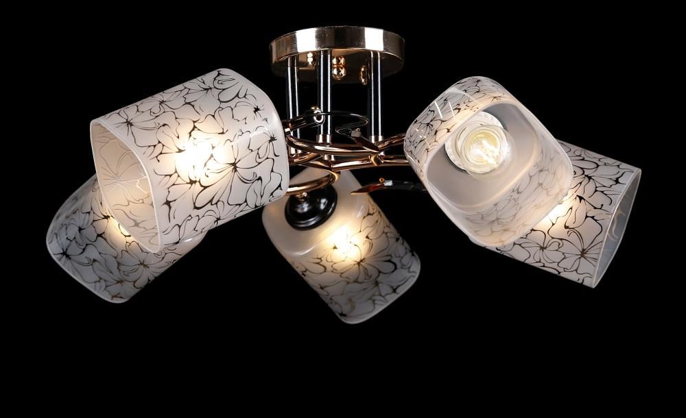 Люстра с плафонами Ray L05545/5 FGD/BLACK (IR006334)