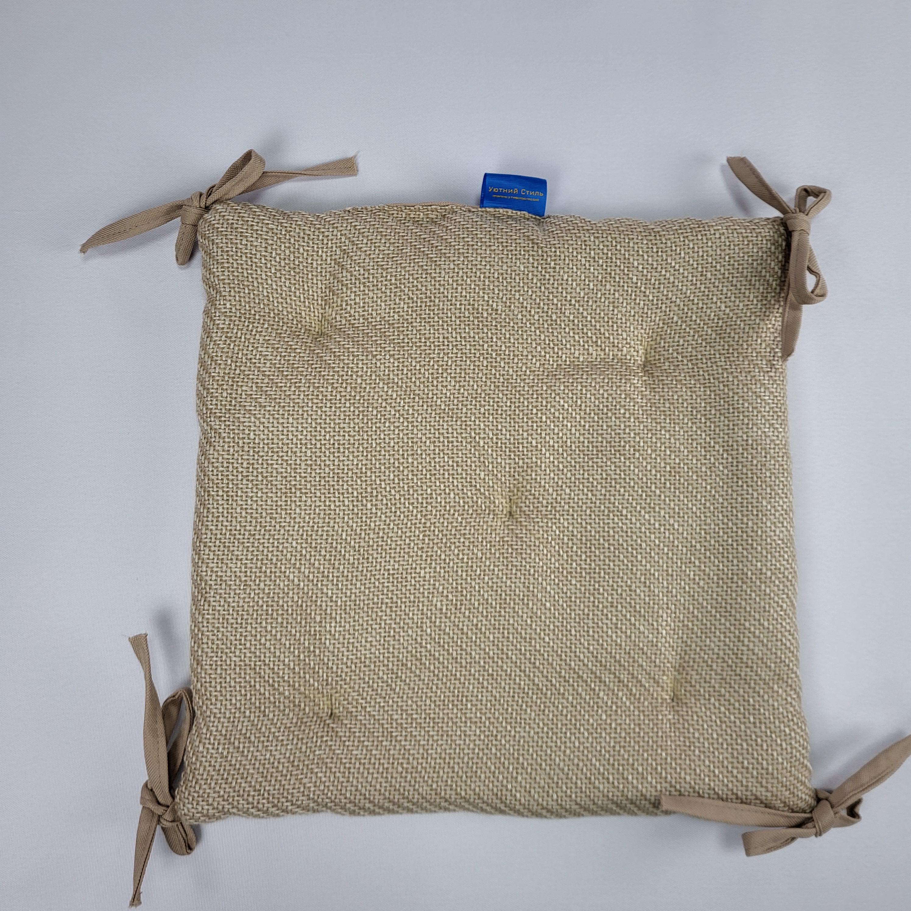 Подушка на стілець квадратна 40x40 см Бежевий (1412)