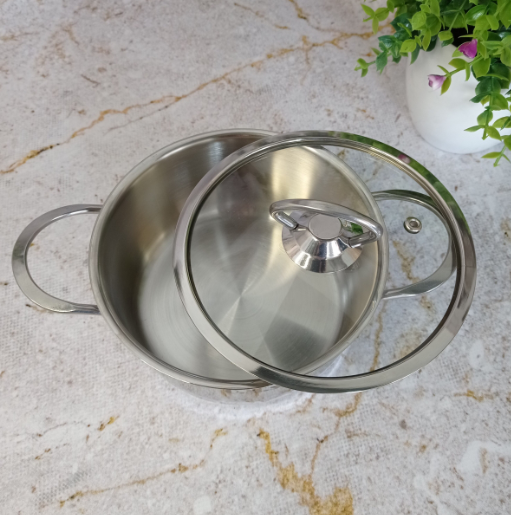 Каструля OMS з нержавіючої сталі з кришкою для газу і індукцїї 0,9 л (2008-0.9) - фото 4 Каструля OMS з нержавіючої сталі з кришкою для газу і індукцїї 0,9 л (2008-0.9) - фото 4