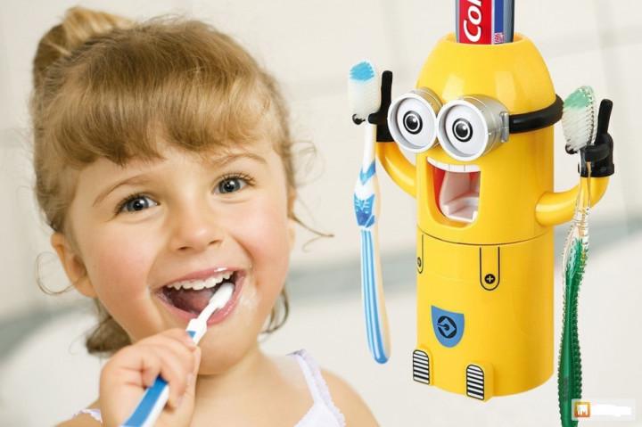 Дозатор диспенсер держатель зубной пасты Миньон для двух зубных щеток (1052) - фото 6