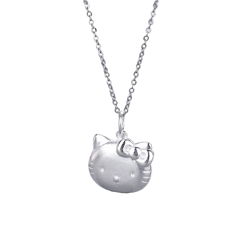 Кулон-подвеска Котенок с бантиком на цепочке 50 см (R8115)