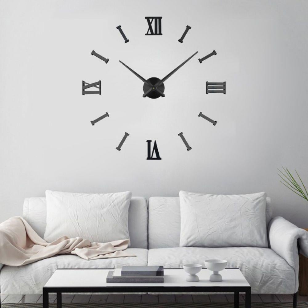 Часы настенные 3D DIY 70-150 см Черный (8516-025)