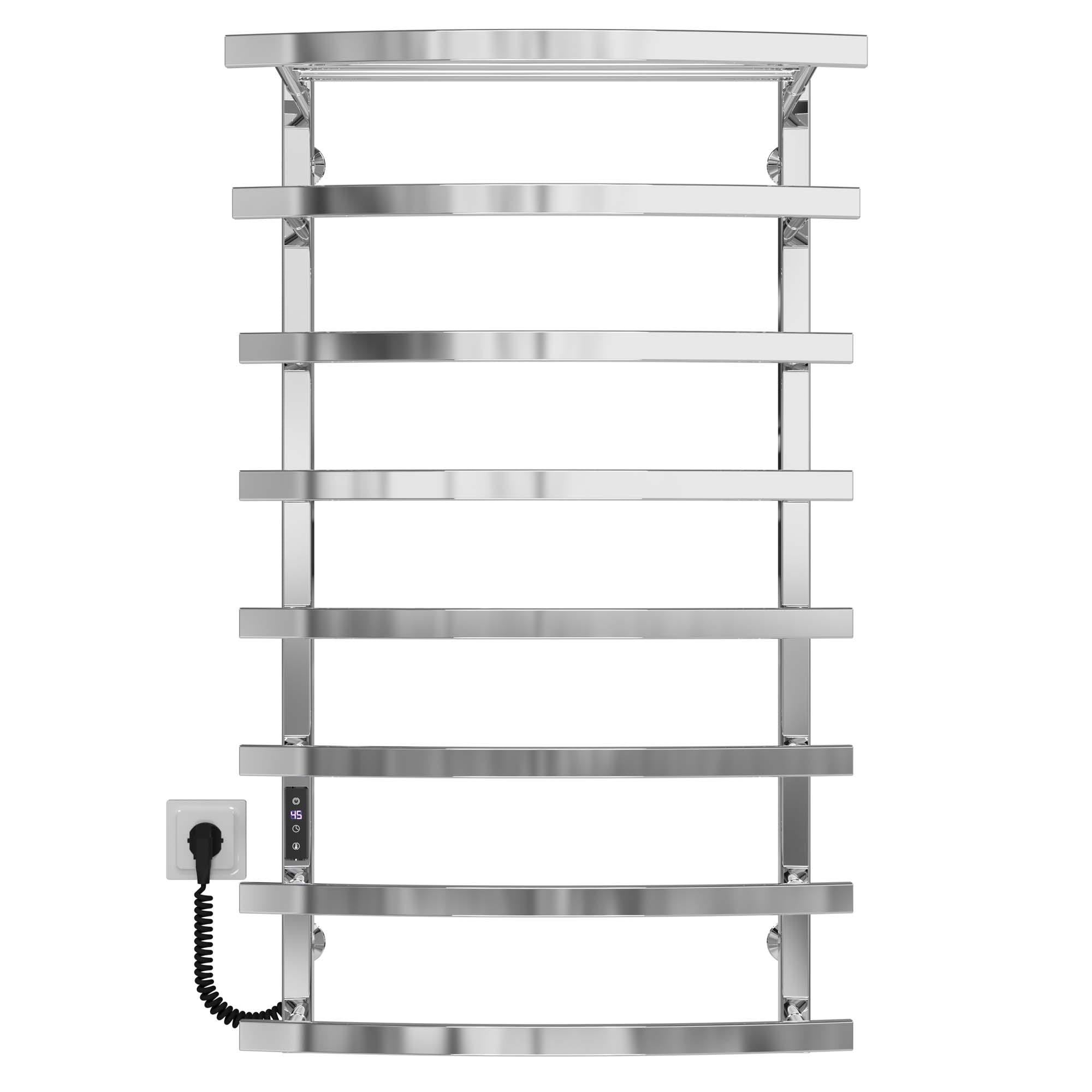 Полотенцесушитель электрический Deffi Lotos П8 JD04 левое подключение нержавеющая сталь 400х1000 мм Хром (A.LO.100.40.8.E.C.L.2)