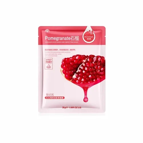 Маска для обличчя тканинна Hchana Pomegranate Grenade Moisturizing and Smoothing Mask 30 г (27302527)
