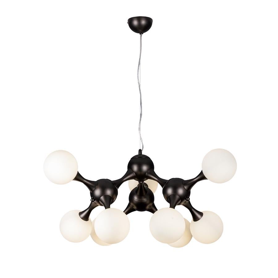 Люстра молекула підвісна 7529816-9 BK/WH Чорний/Білий - фото 2 Люстра молекула підвісна 7529816-9 BK/WH Чорний/Білий - фото 2