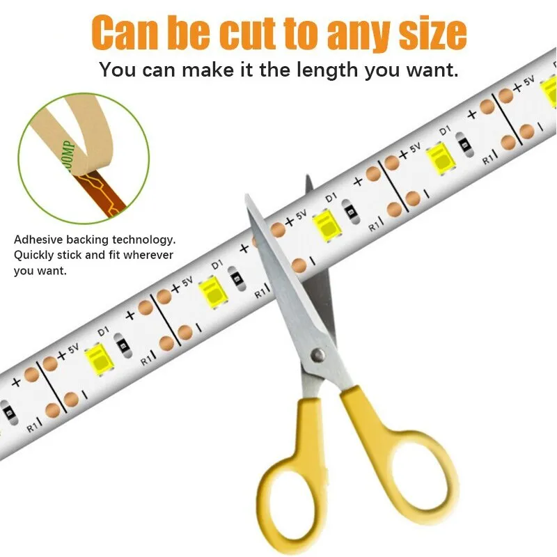 Світлодіодна стрічка з датчиком руху USB 5V 2 м Білий (13949148) - фото 6