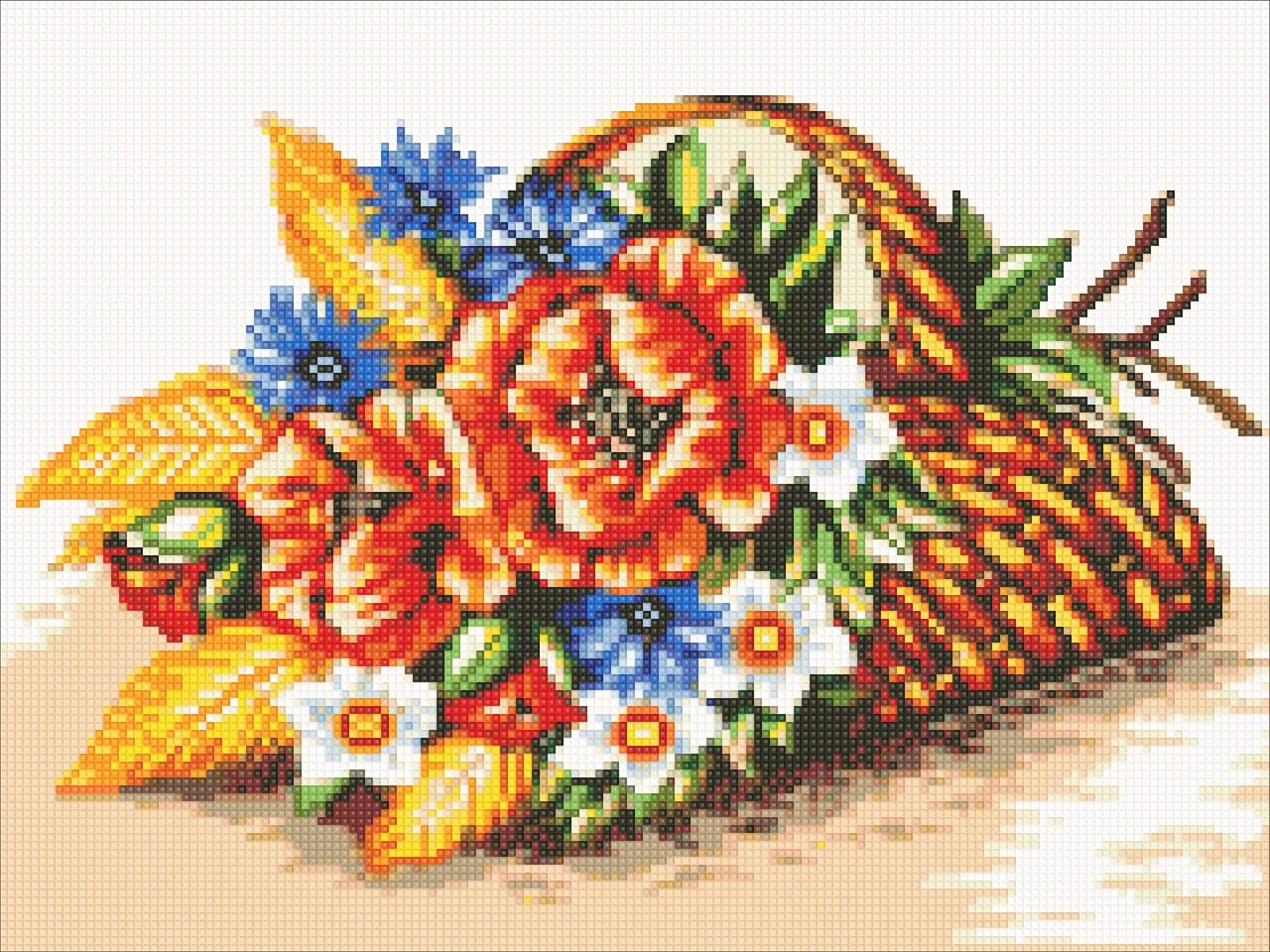 Алмазная мозаика Полевые цветы 40х30 см (DM.307)