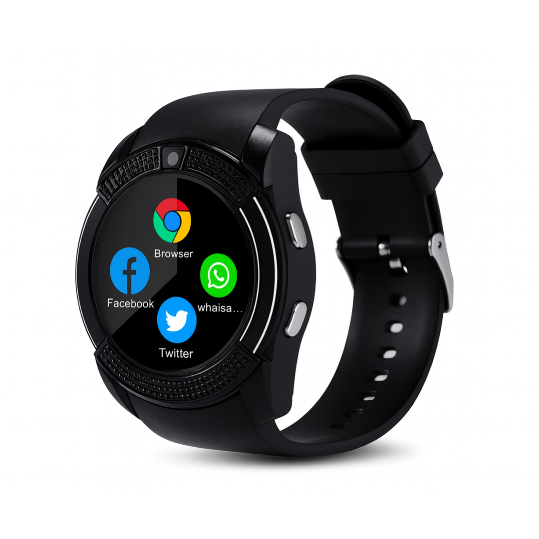 Смарт-годинник з дисплеєм та камерою Smart Watch Чорний (29433623) - фото 5