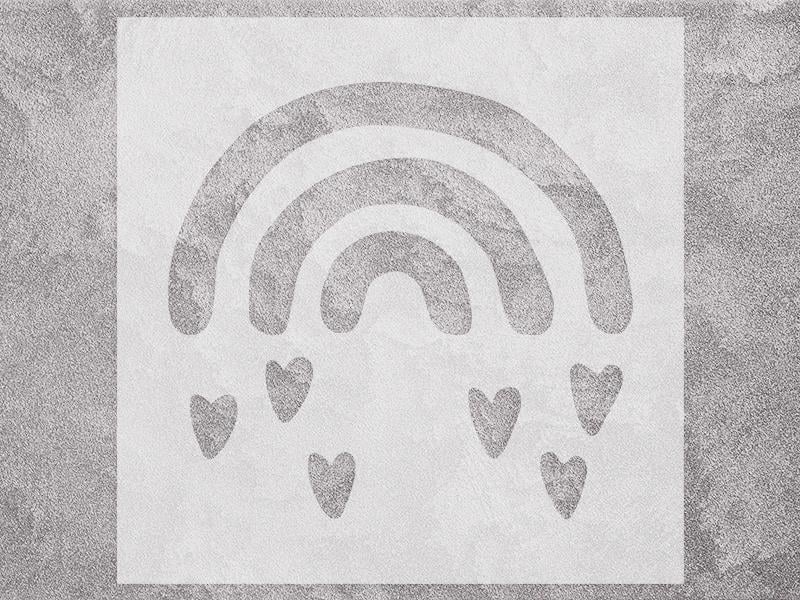 Трафарет многоразовый для стен Радуга 1 мм пластик 300х300 мм Трафарет многоразовый для стен Радуга 1 мм пластик 300х300 мм