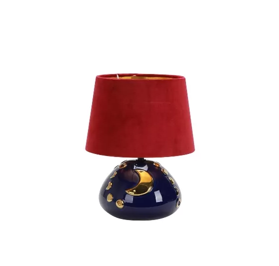 Лампа настольная Sirius F 4518 с текстильным абажуром Red